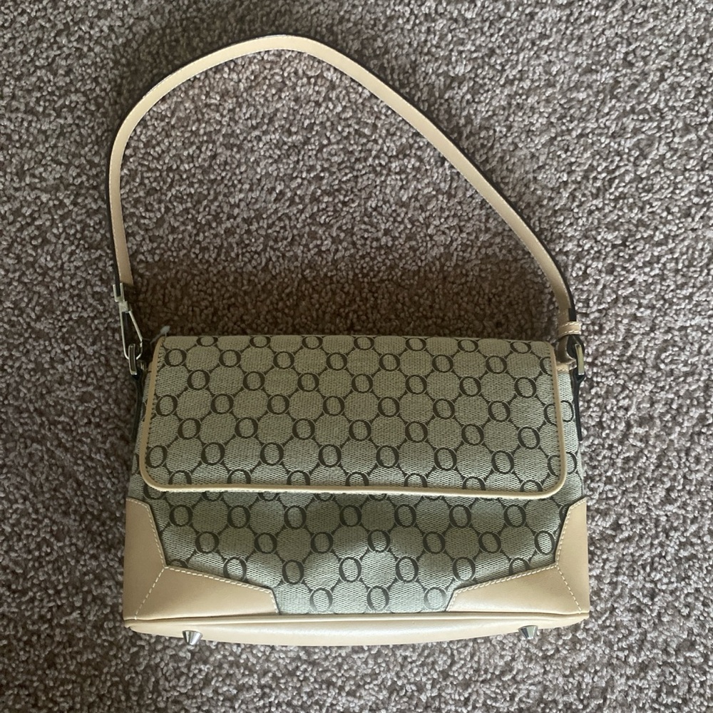 Stylish Beige and Green Women's Bag